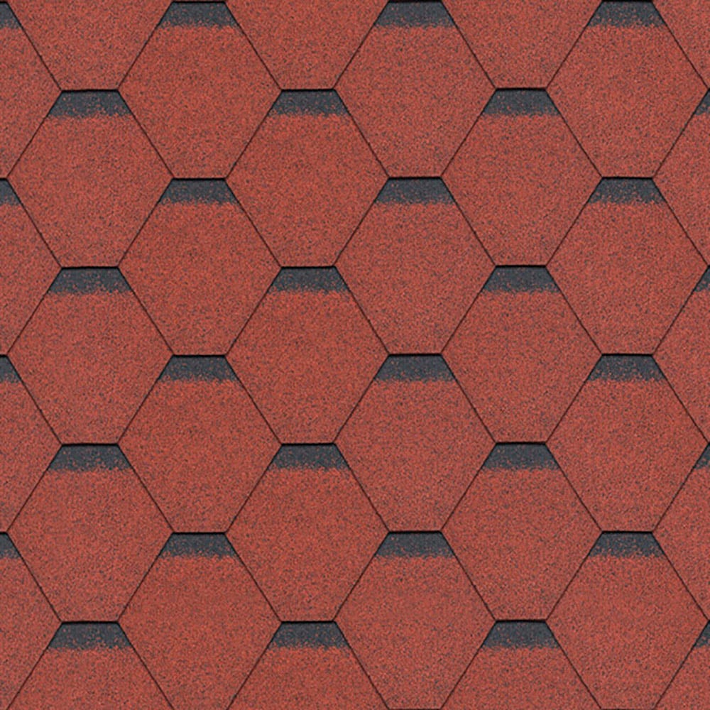 Hexagonal Roofing Shingles 3m2 Red