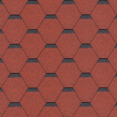 Hexagonal Roofing Shingles 3m2 Red