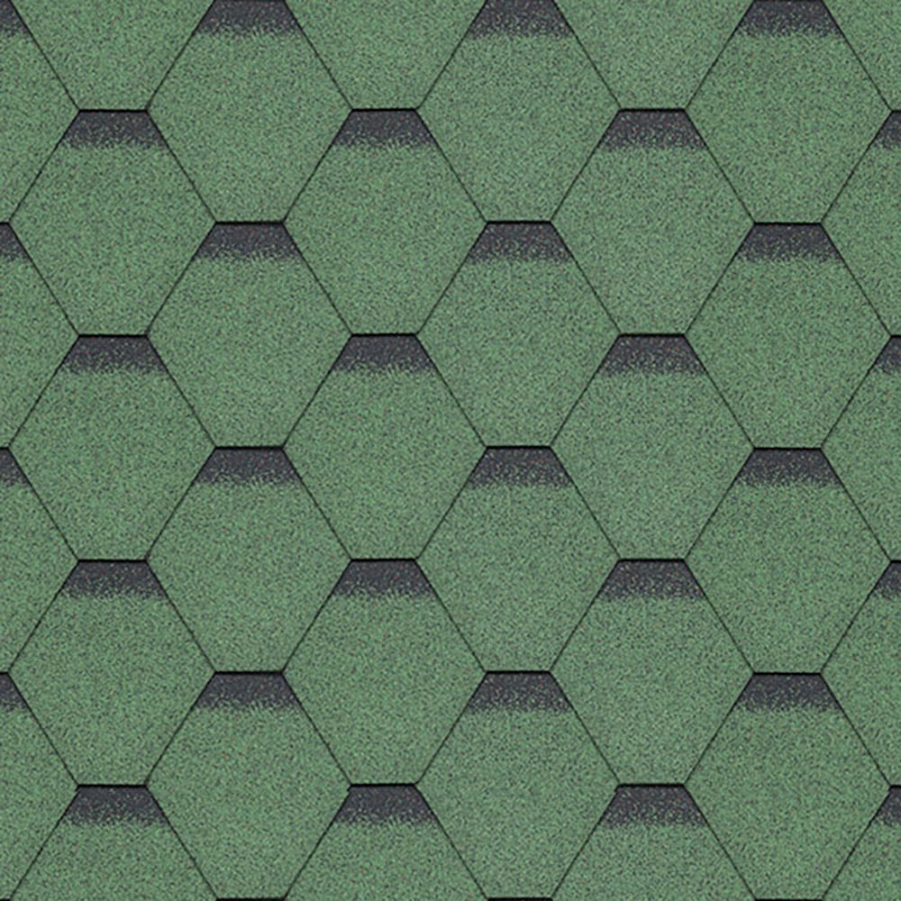 Hexagonal Roofing Shingles 3m2 Green