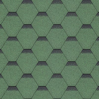 Hexagonal Roofing Shingles 3m2 Green