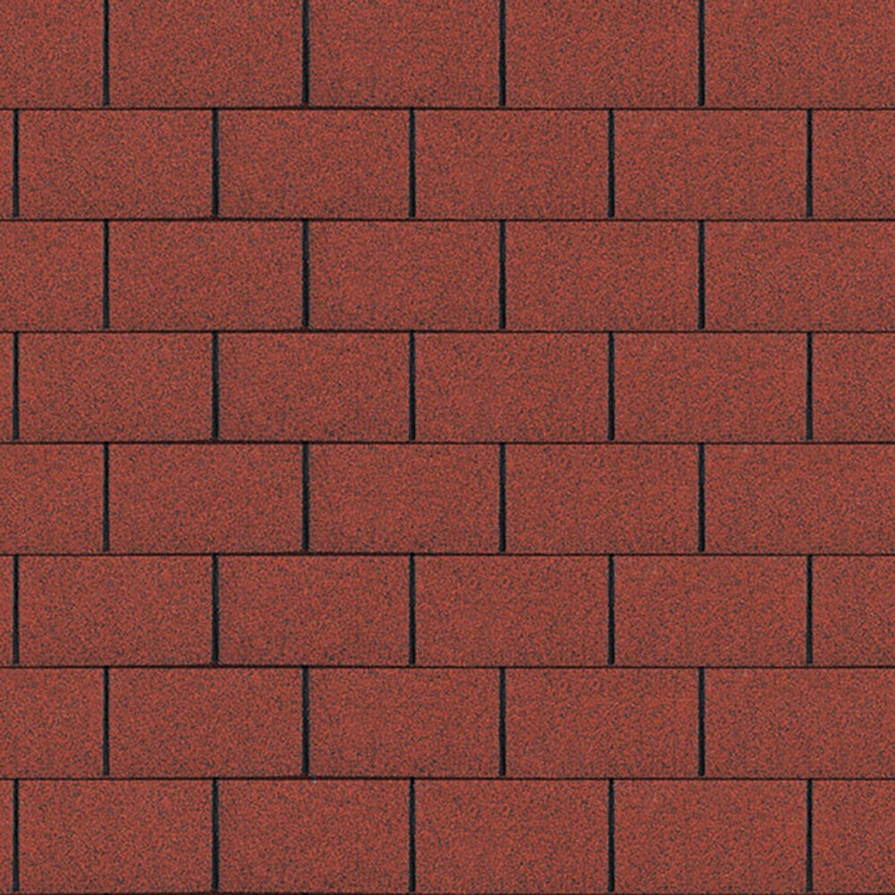 Square Roofing Shingles 3m2 Red