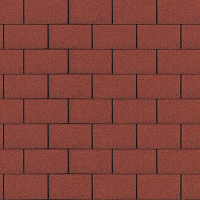 Square Roofing Shingles 3m2 Red