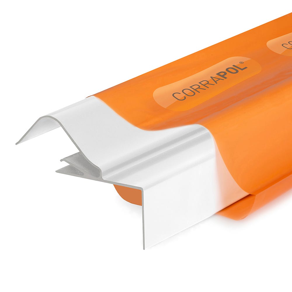 Corrapol Rock n Lock Gable Flashing White