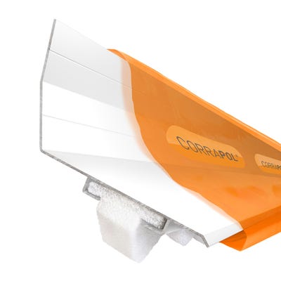 2m Corrapol Wall Top Flashing White