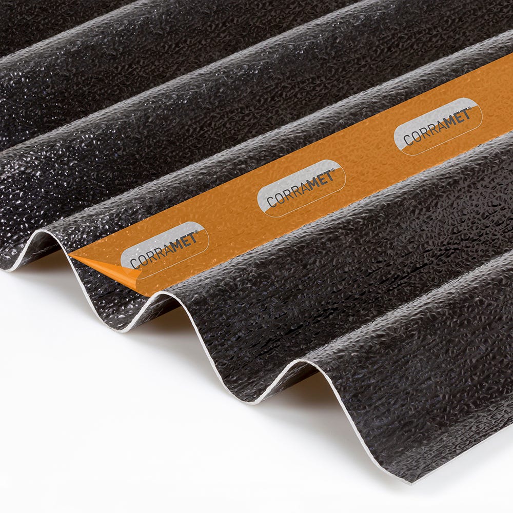Product image for 2.5m Corramet Corrugated Roof Sheet Kit Black