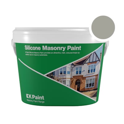 K Paint Silicone Masonry Paint Pewter Grey 18kg NCS 4502-Y