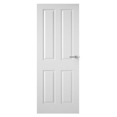 Premdor White Primed Moulded Woodgrain 4 Panel Door 1981 x 686 x 35mm