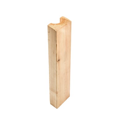 510mm x 90mm x 43mm Richard Burbidge Pine Half Newel Base NB510/90PHALF