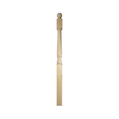 90mm Richard Burbidge Pine Tulip Full Newel Turning Post 1531mm CNP1531/90P