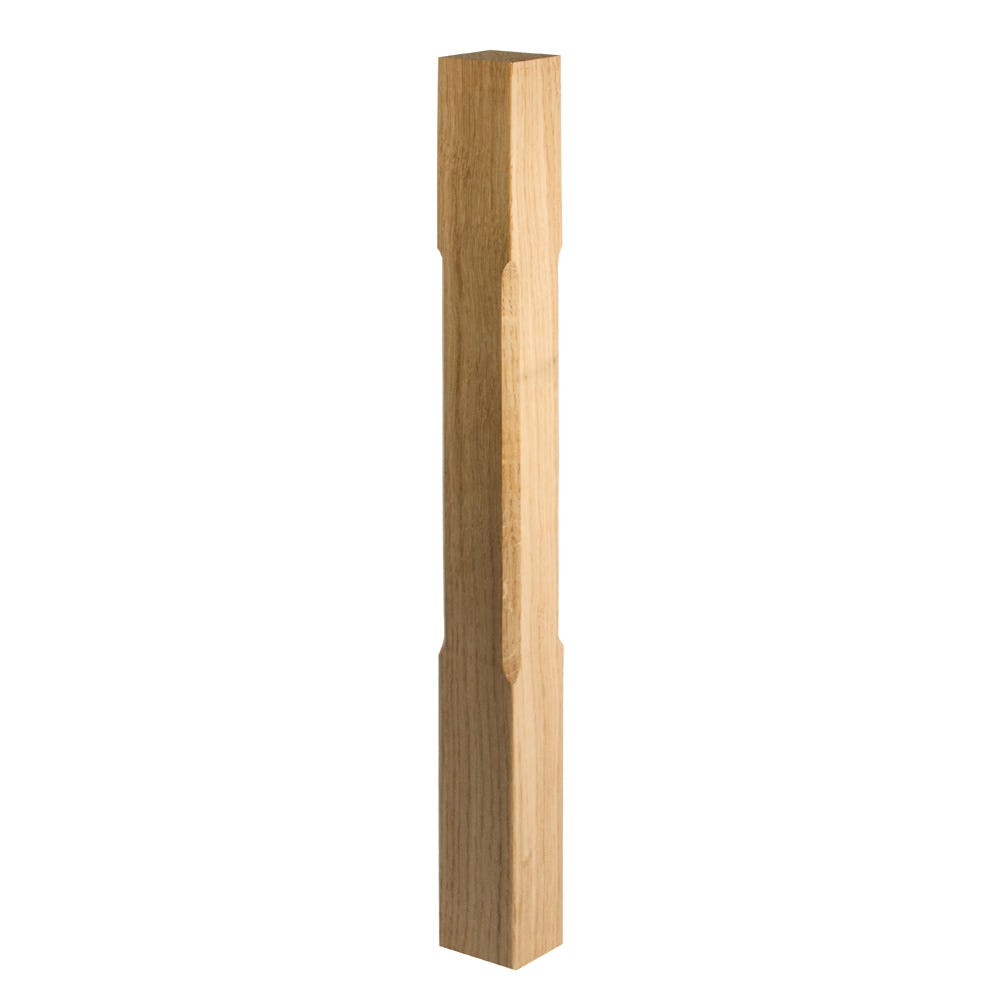 90mm Richard Burbidge White Oak Stop Chamfer Newel Post 1500mm WOSCN1500