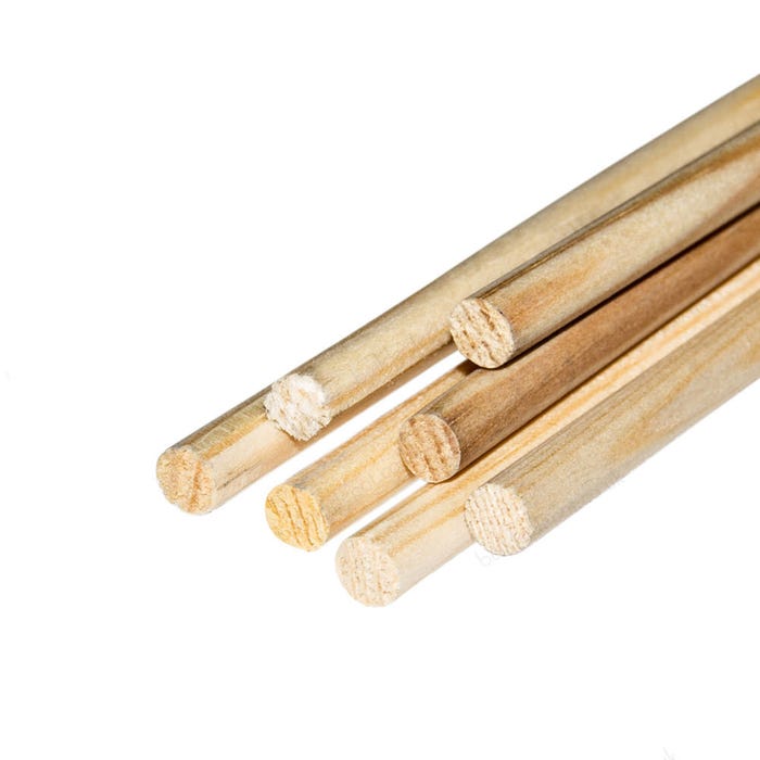 8mm X 20cm Birch Hardwood Wooden Dowels/Craft Sticks (50