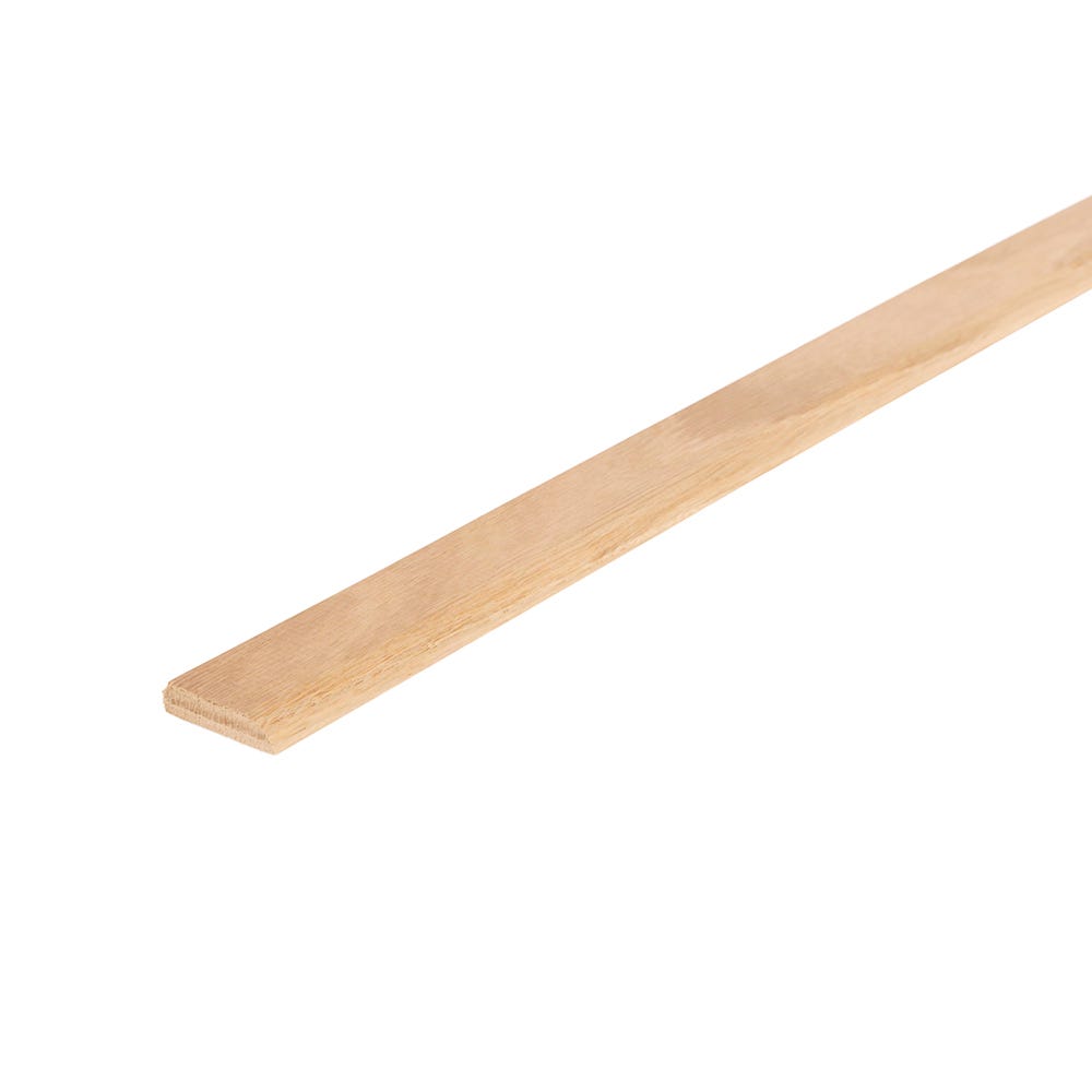 34mm x 8mm Richard Burbidge White Oak Flat D Shape Moulding COV5002