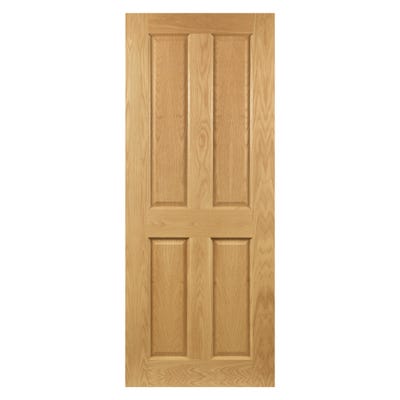 Deanta Oak Bury 4 Panel FD30 Fire Door 1981 x 610 x 44mm