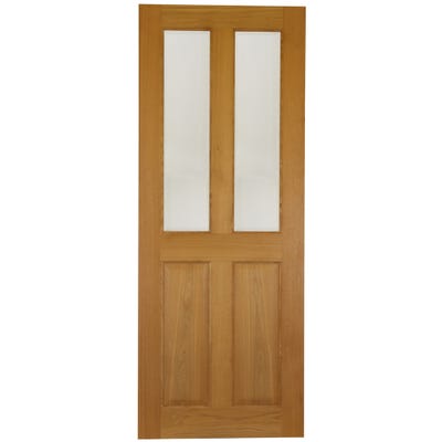 Deanta Bury 2L Oak Clear Glazed Internal Door 1981 x 762 x 35mm