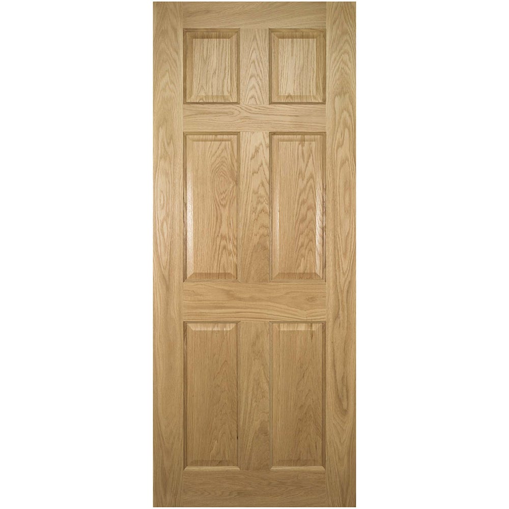 Deanta Internal Oak Oxford 6 Panel Prefinished FD30 Fire Door 1981 x