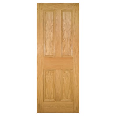 Deanta Oak Kingston 4 Panel FD30 Fire Door 1981 x 610 x 44mm