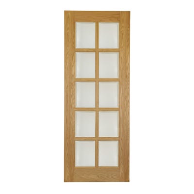 Deanta Oak Bristol 10L Clear Glazed Door 1981 x 762 x 35mm