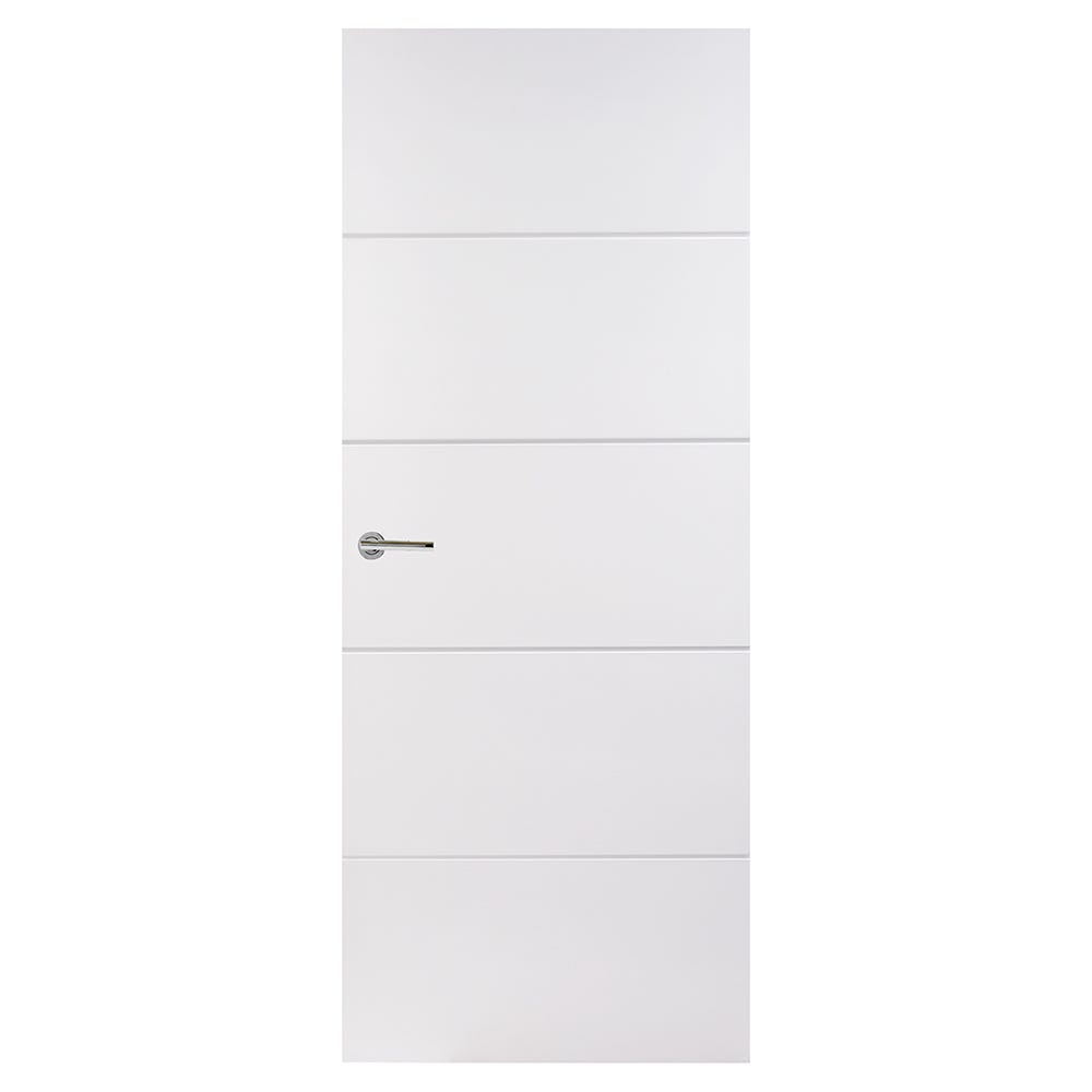 Premdor Internal White Primed Moulded Horizontal 4 Line Door
