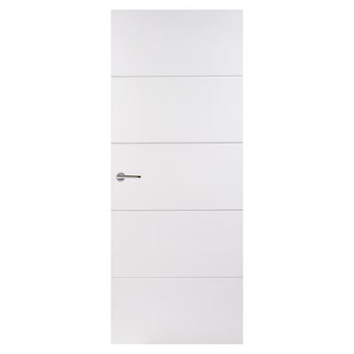 Premdor White Primed Moulded Horizontal 4 Line Fire Door 1981 x 762 x 44mm