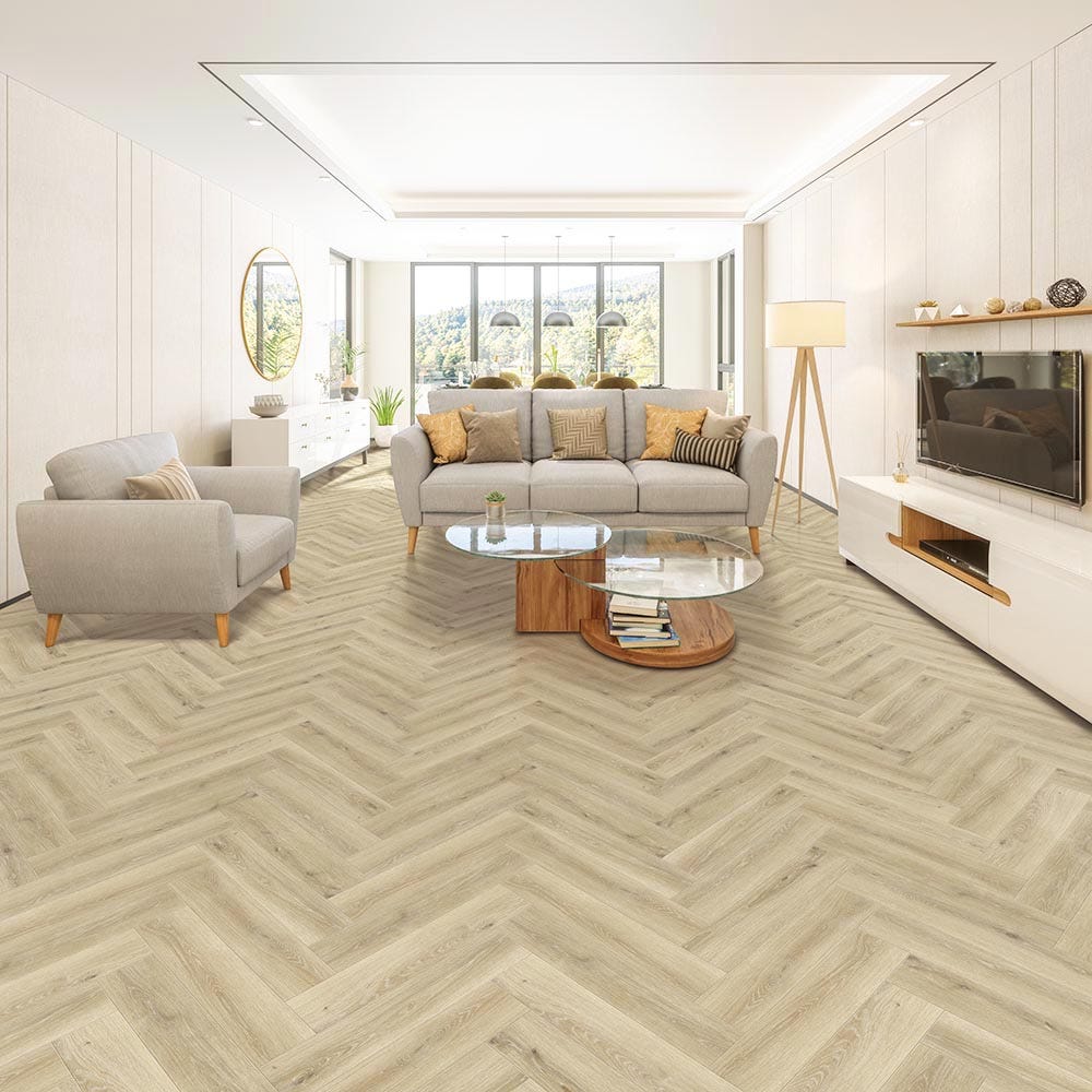 Herringbone 6mm Seville Oak Click Luxury Vinyl Flooring