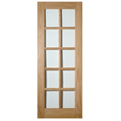 Deanta Oak Bristol 10L Clear Glazed Door 1981 x 610 x 35mm
