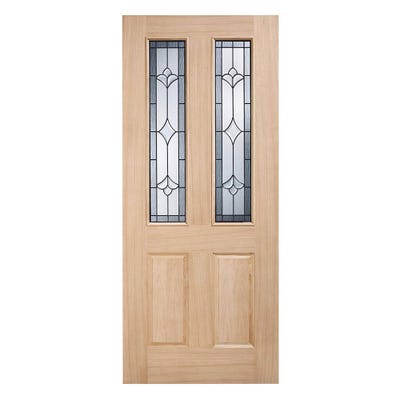 LPD External Oak Salisbury 2L Glazed Warmer Door 1981 x 838 x 44mm