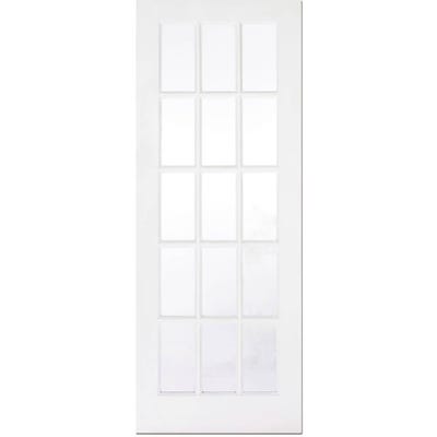 LPD White Primed SA77 15L Clear Glazed Door 1981 x 762 x 35mm