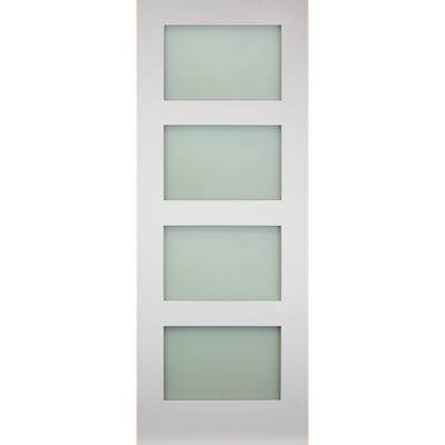 Deanta White Primed Coventry 4L Frosted Glazed Door 1981 x 762 x 35mm