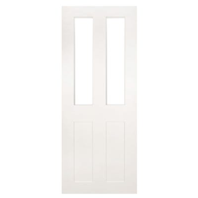 Deanta Internal White Primed Eton 2L Clear Glazed Door