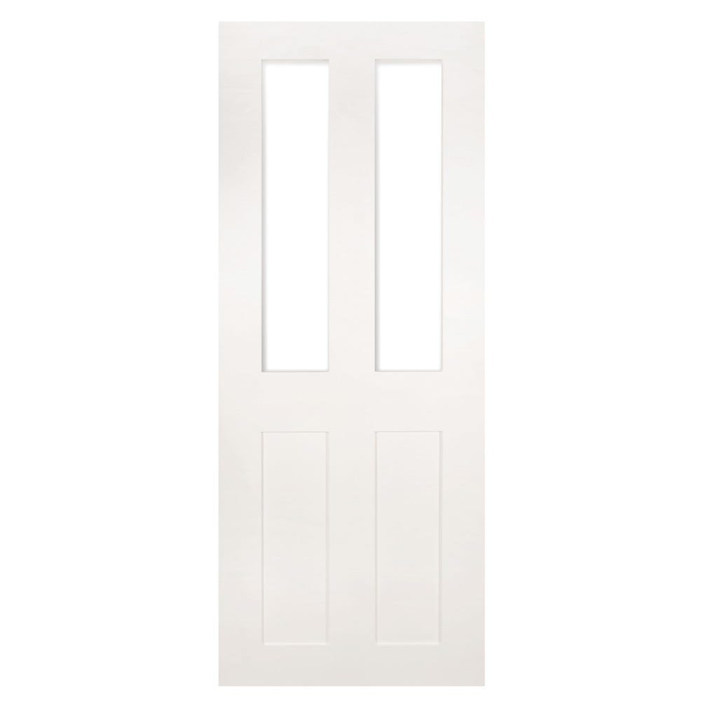 Deanta Internal White Primed Eton 2L Clear Glazed Door