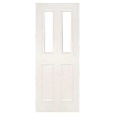 Deanta White Primed Rochester 2L Clear Glazed Door 1981 x 762 x 35mm