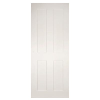 Deanta White Primed Eton Shaker 4 Panel FD30 Fire Door 1981 x 610 x 44mm