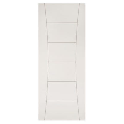 Deanta White Primed Pamplona 6 Panel FD30 Fire Door 1981 x 610 x 44mm