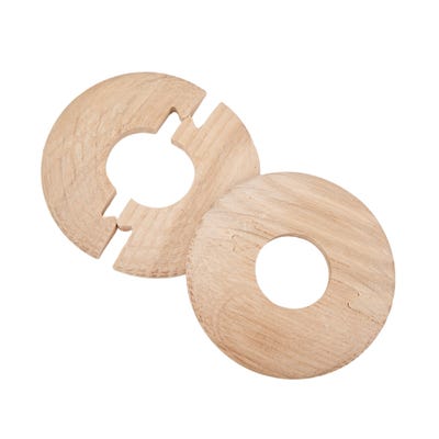 Solid Oak Radiator Pipe Cover 15mm Unfinished Pack of 2