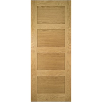 Deanta Internal Oak Coventry 4 Panel Prefinished Door 2040 x 926 x 40mm