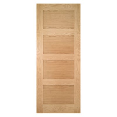 Deanta Internal Oak Coventry 4 Panel Prefinished FD30 Fire Door