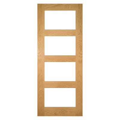 Deanta Oak Coventry 4L Clear Glazed Door 1981 x 686 x 35mm