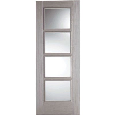 LPD Light Grey Vancouver 4L Clear Glazed Door 2040 x 726 x 40mm