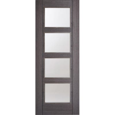LPD Ash Grey Vancouver 4L Clear Glazed Door 1981 x 762 x 35mm