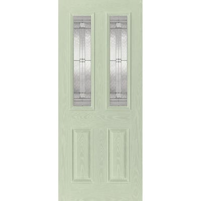 LPD External Composite/GRP Malton 2L Green Glazed Door