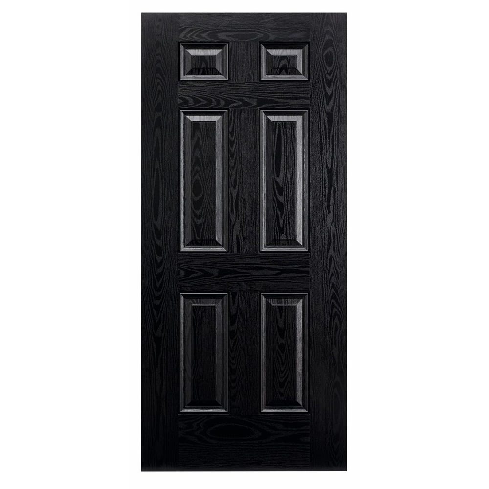 LPD External Composite/GRP Colonial 6 Panel Black Door