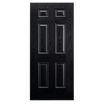 LPD External Composite/GRP Colonial 6 Panel Black Door