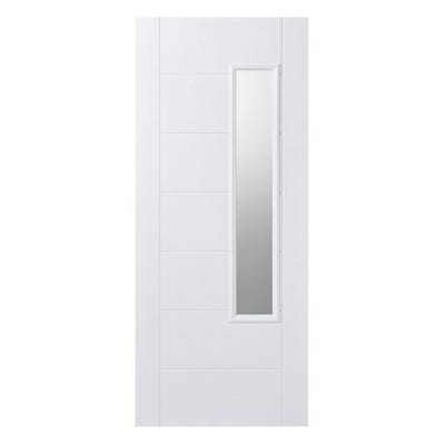 LPD External Composite/GRP Newbury 1L White Glazed Door 2032 x 813 x 44mm