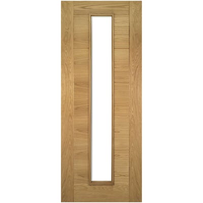 Deanta Internal Oak Seville Prefinished 1L Clear Glazed FD30 Fire Door 1981 x 610 x 44mm