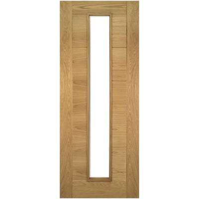 Deanta Oak Seville 1L Clear Glazed Fire Door 1981 x 838 x 44mm