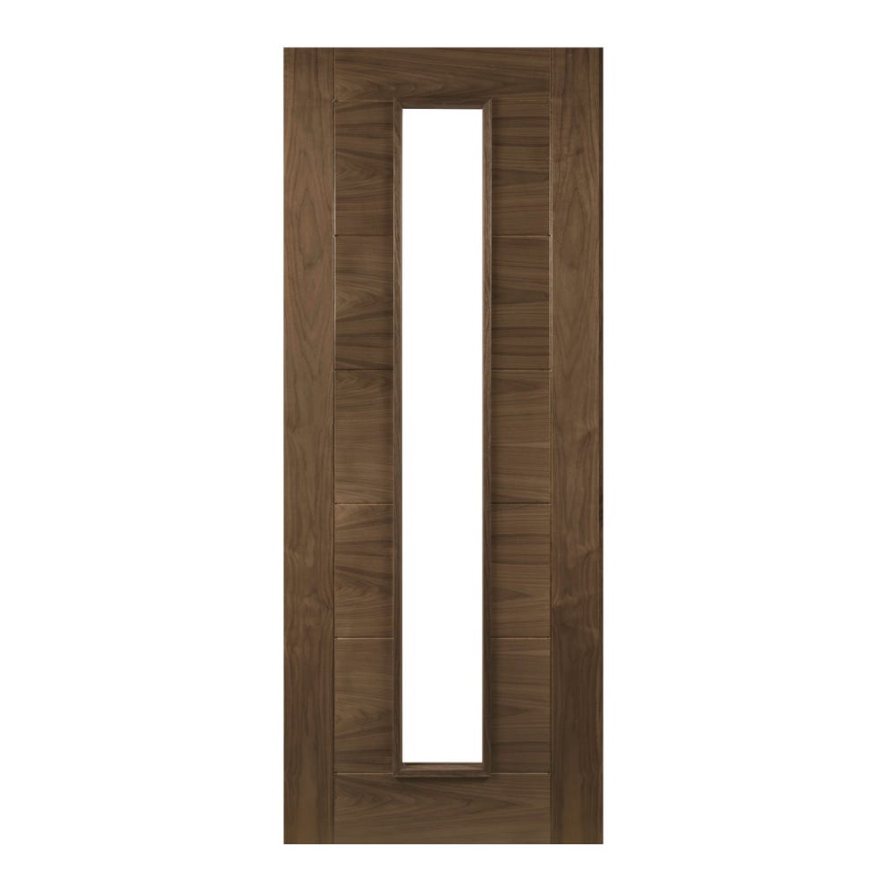 Deanta Internal Walnut Seville 1L Clear Glazed Door