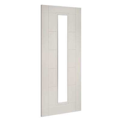 Deanta Internal White Primed Seville 1L Clear Glazed Door