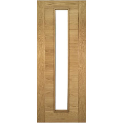 Deanta Oak Seville 1L Clear Glazed Door 2032 x 813 x 35mm