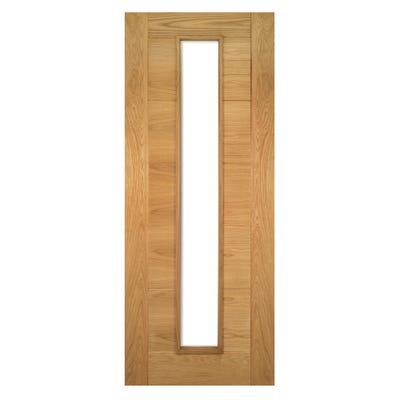 Deanta Oak Seville 1L Clear Glazed Door 2040 x 726 x 40mm