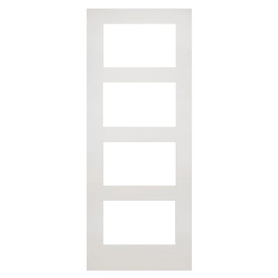 Deanta White Primed Coventry 4L Clear Glazed Door 2040 x 726 x 40mm